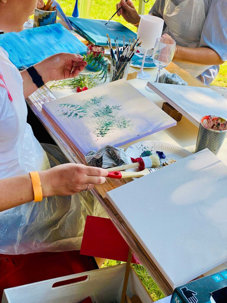 Telli lõuendile maalimise töötuba oma üritusele