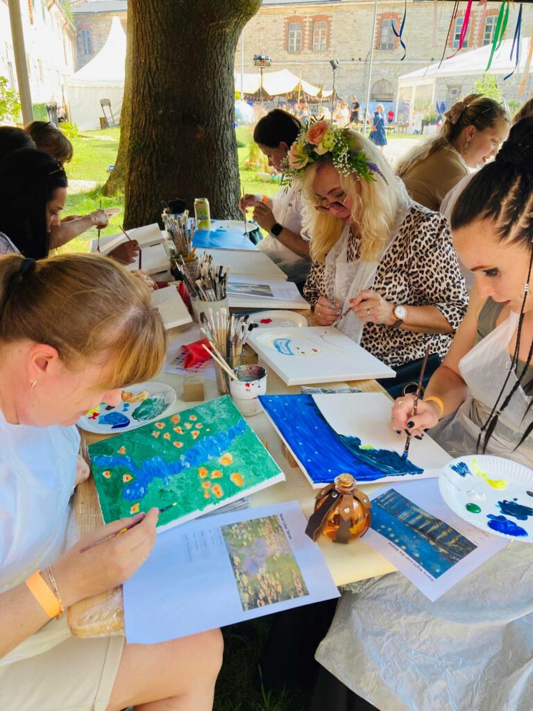 lõuendile maalimise töötuba suvepäevadel