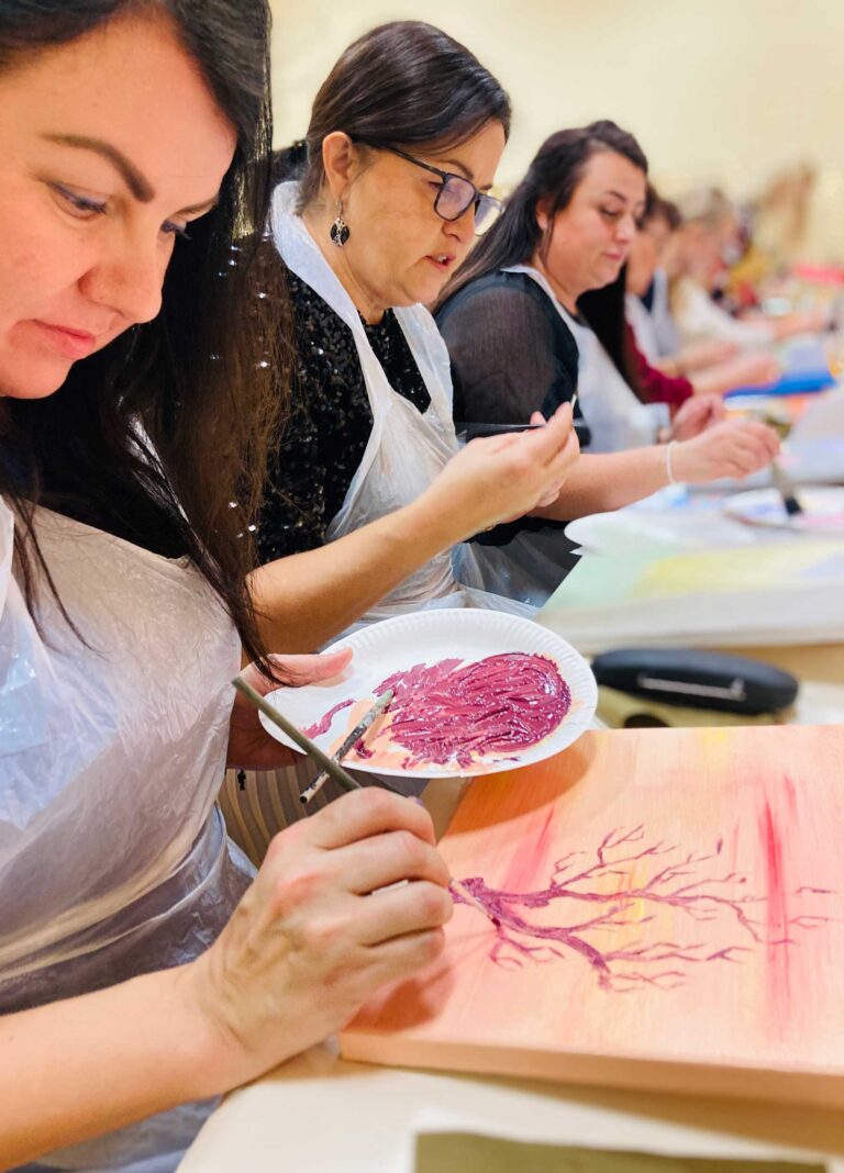 Loominguliselt aktiivne pidu koos lõuendile maalimise töötoaga